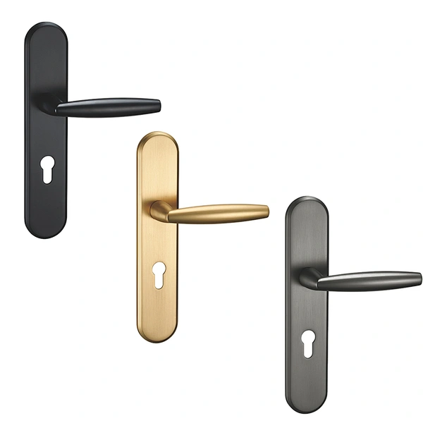 zinc alloy lock handle with plate